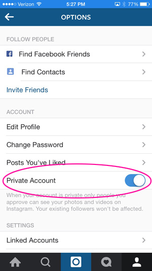 اینستاگرام - Private Account